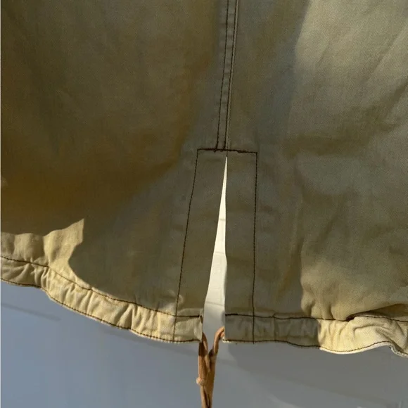 Free People Olive Patched Tapestry Drawstring Utility Jacket Size Large - Picture 16 of 16